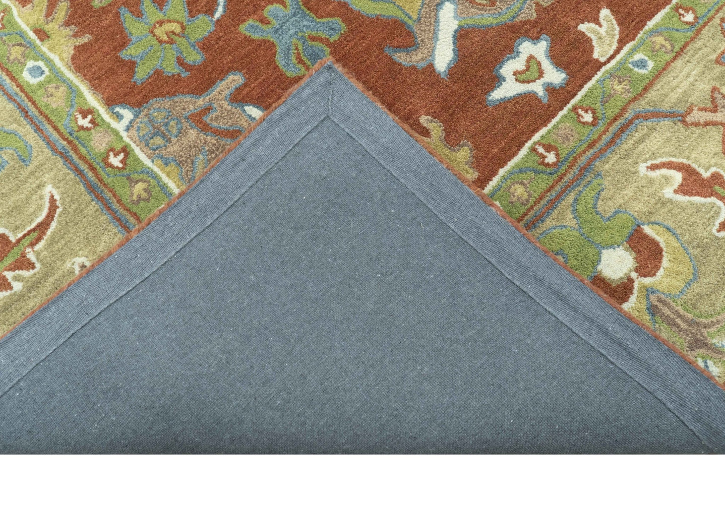 Rust And Beige Traditional Oushak Design Hand Tufted 8x10 Wool Area Rug - The Rug Decor