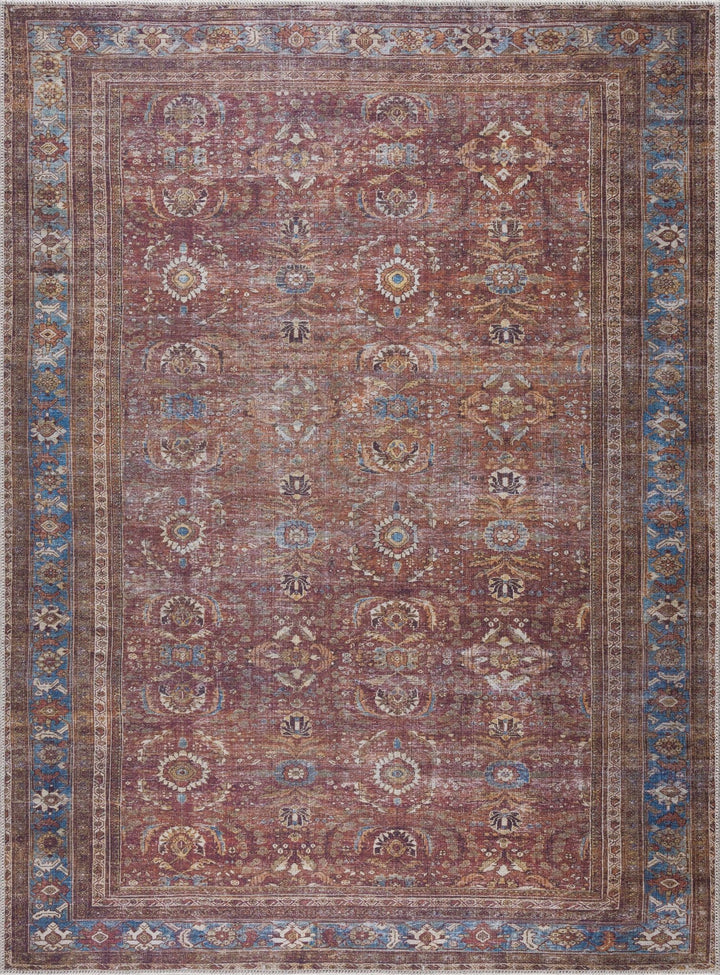 Rust Baki Traditional Style Washable Rug - The Rug Decor