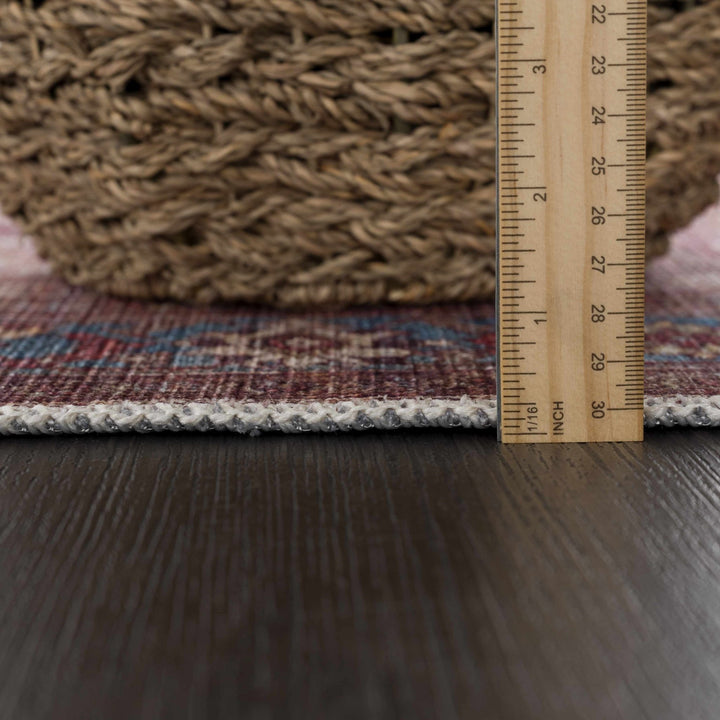 Rust Baki Traditional Style Washable Rug - The Rug Decor
