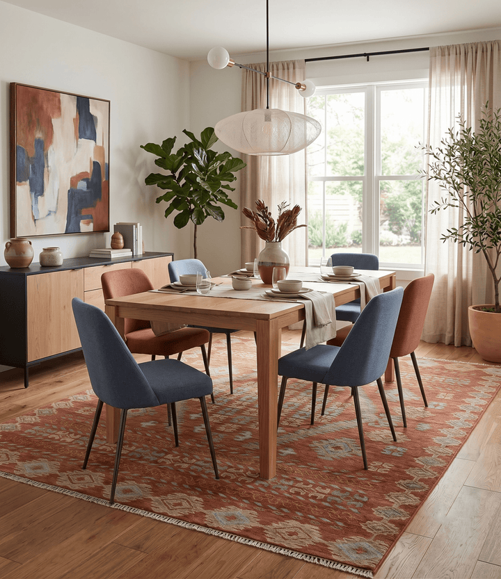 Rust, Beige and Blue Hand knotted Traditional Multi Size Oriental wool Area Rug - The Rug Decor