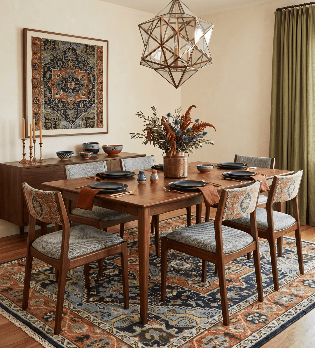 Rust, Blue and Aqua Traditional Heriz Hand knotted Multi Size wool Area Rug - The Rug Decor
