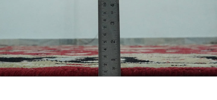 Rust, Olive and Black 8x10 Hand Knotted Traditional Oriental Wool Area Rug - The Rug Decor