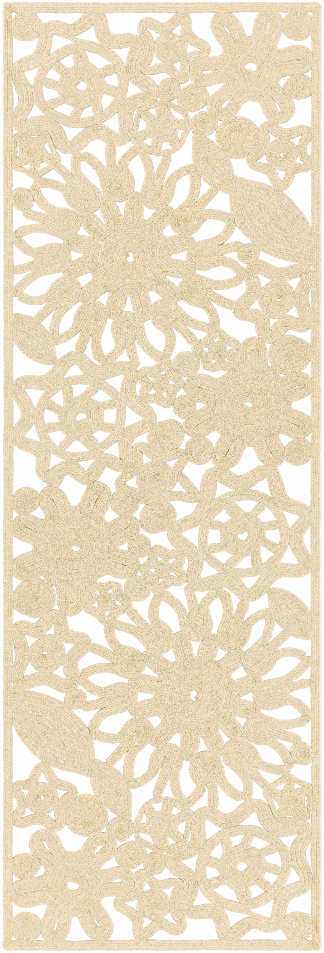 Ruxton Traditional Style Beige Hand Woven Outdoor Area Rug