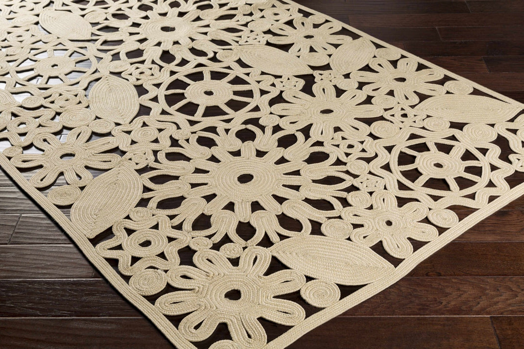 Ruxton Traditional Style Beige Hand Woven Outdoor Area Rug - The Rug Decor