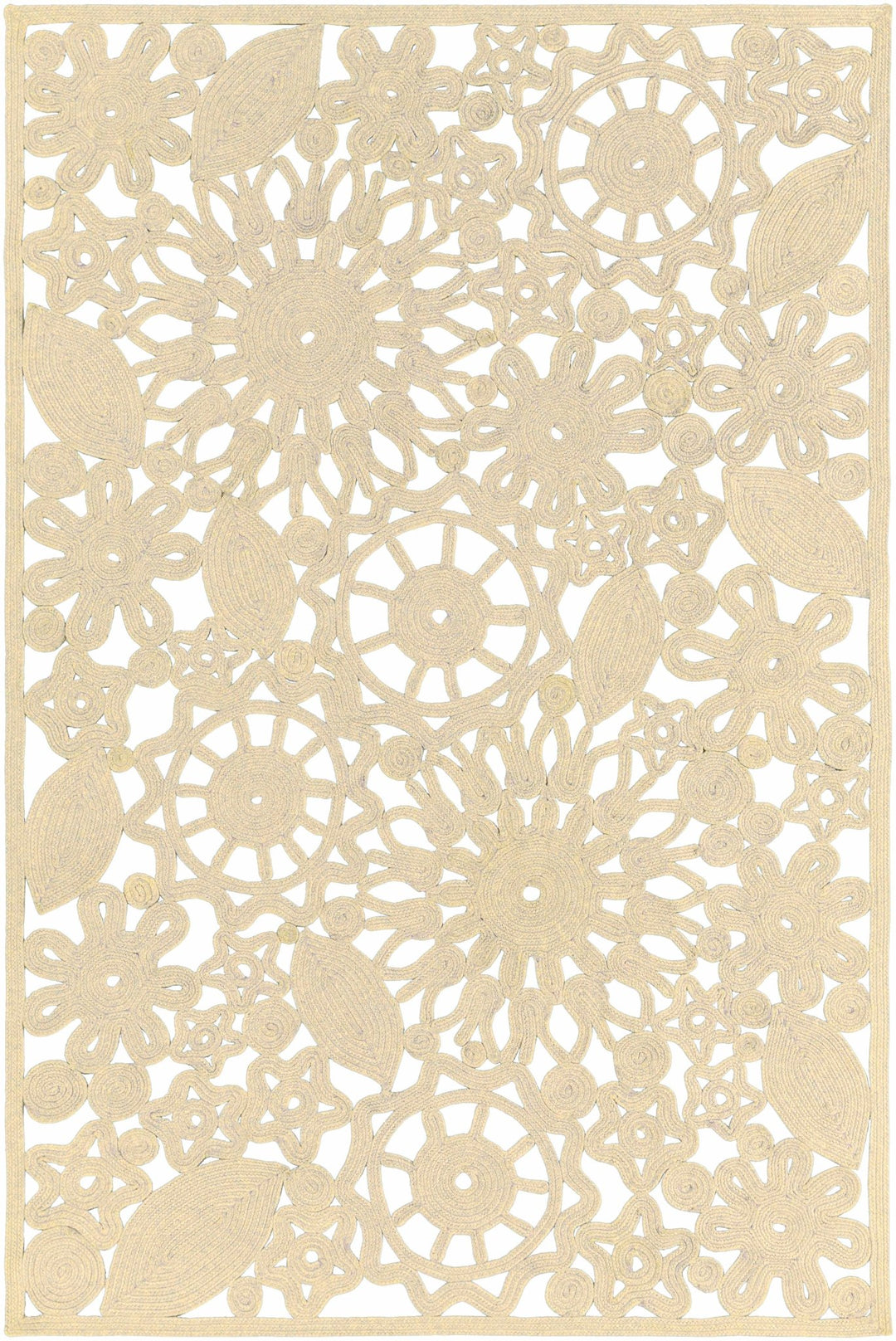 Ruxton Traditional Style Beige Hand Woven Outdoor Area Rug - The Rug Decor