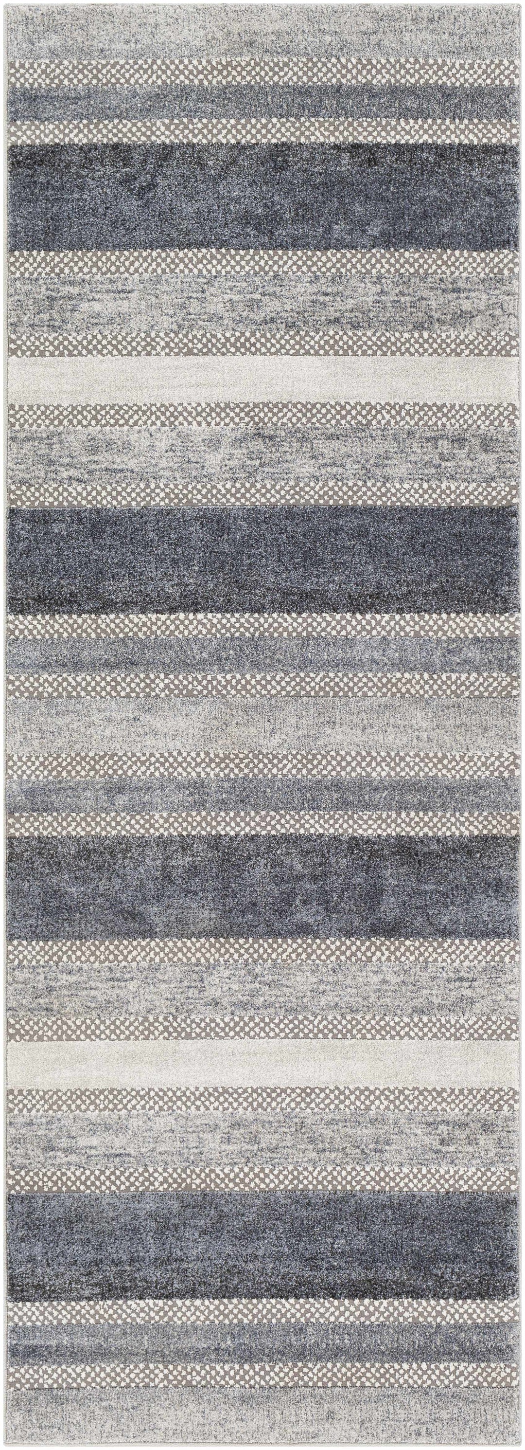 Ravendale Gray And Blue Modern Style Area Rug