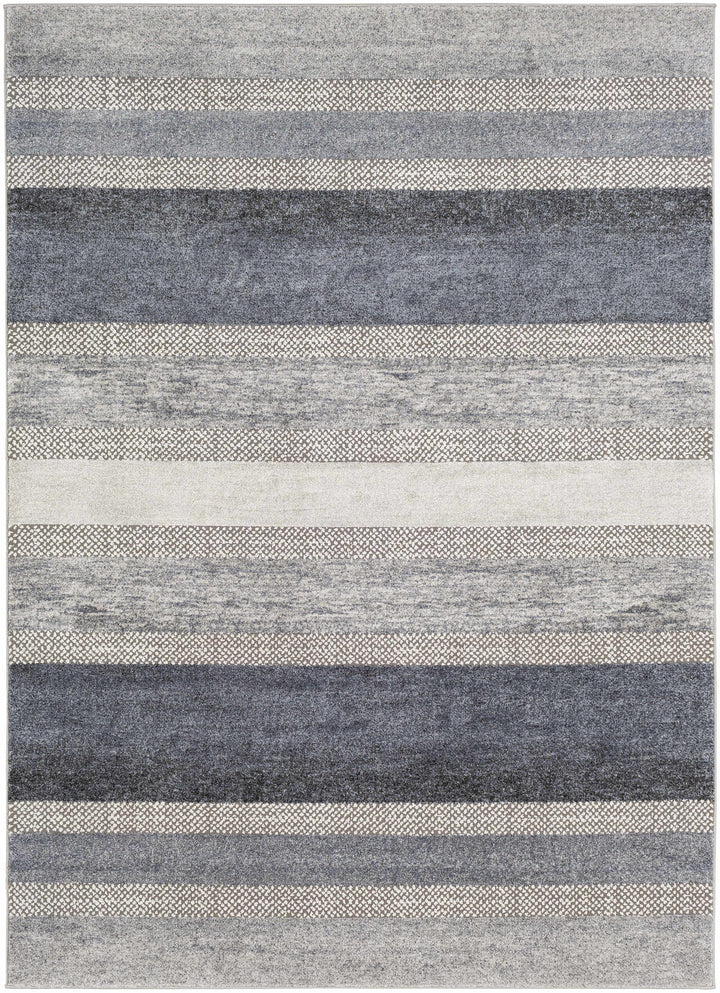 Ravendale Gray And Blue Modern Style Area Rug