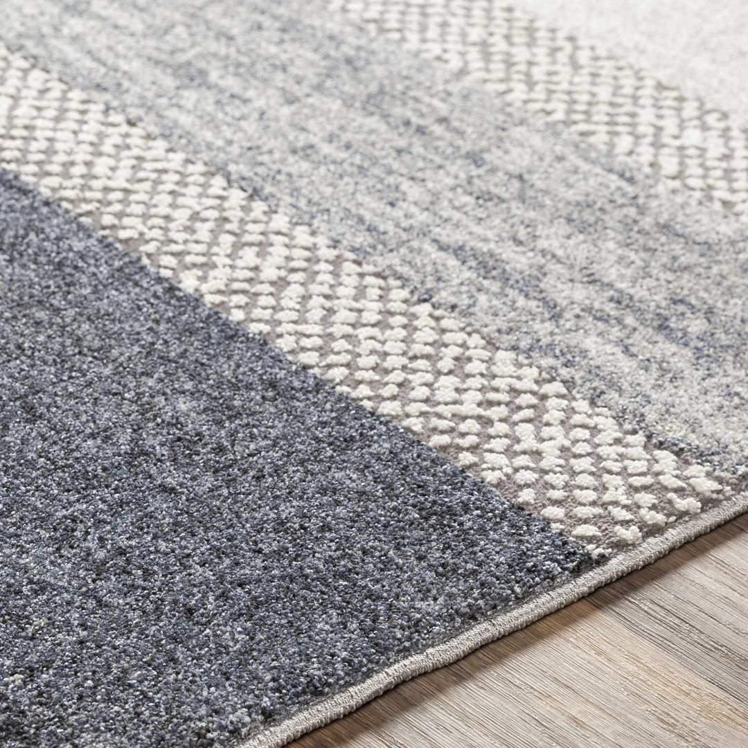 Ravendale Gray And Blue Modern Style Area Rug