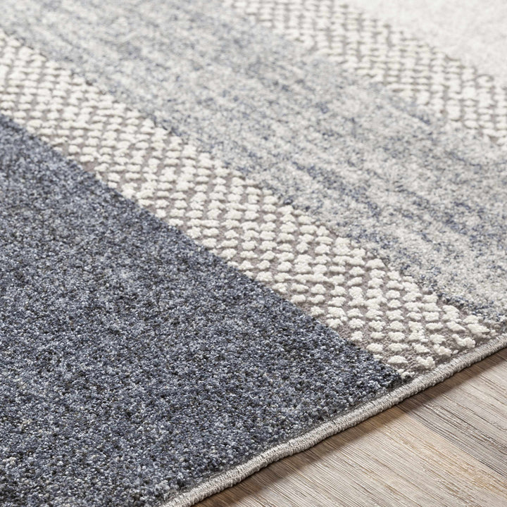 Ravendale Gray And Blue Modern Style Area Rug