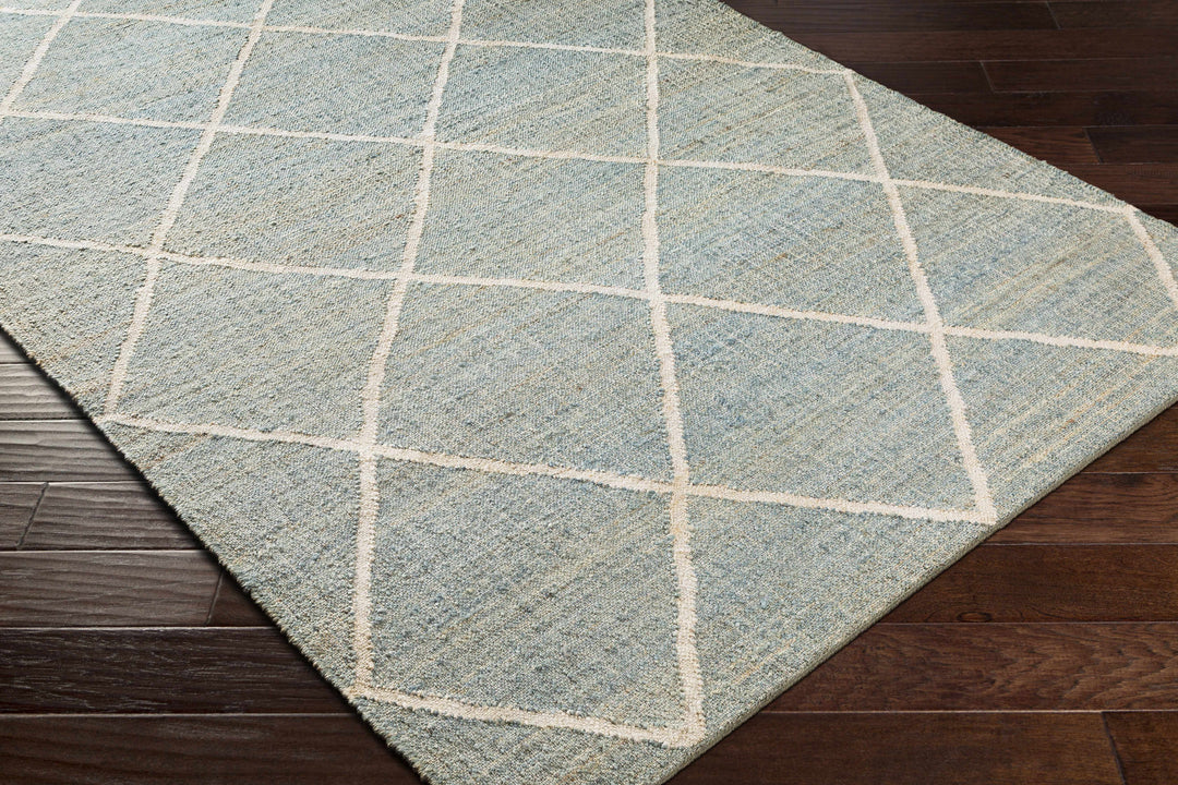 Ravenna Blue And Ivory Modern Geometrical Design Area Rug