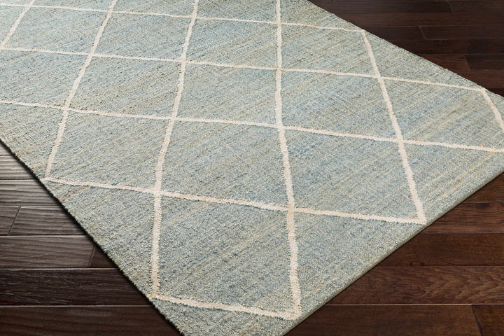 Ravenna Blue And Ivory Modern Geometrical Design Area Rug