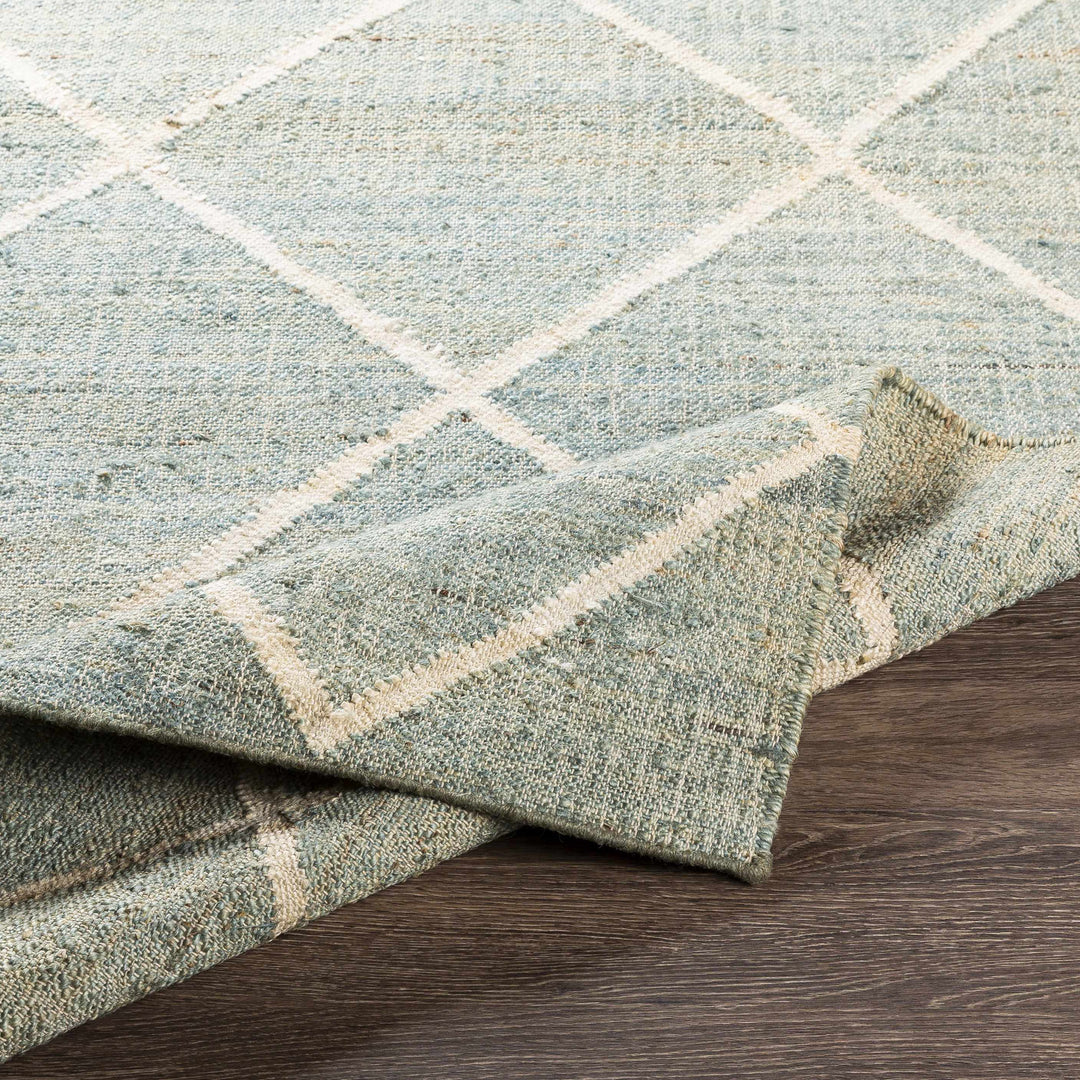 Ravenna Blue And Ivory Modern Geometrical Design Area Rug