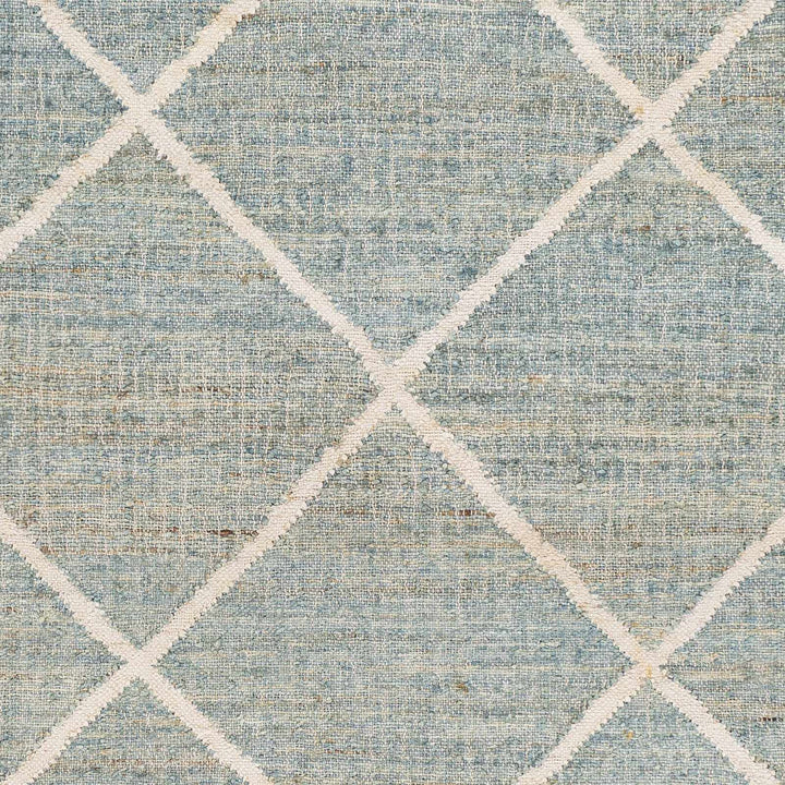 Ravenna Blue And Ivory Modern Geometrical Design Area Rug
