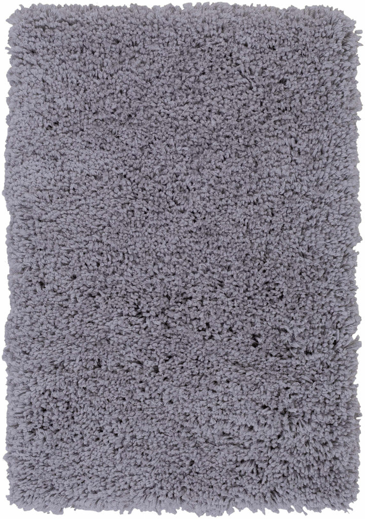 Tingly Modern Solid Gray Polyester Rug