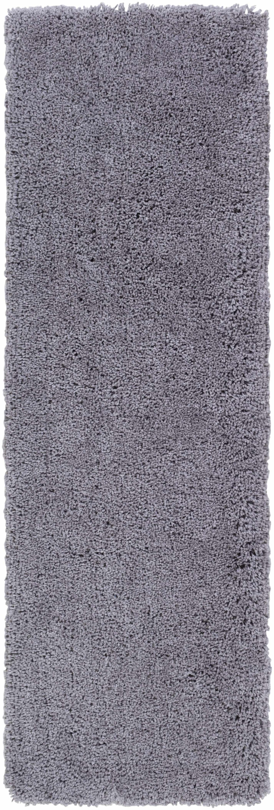 Tingly Modern Solid Gray Polyester Rug