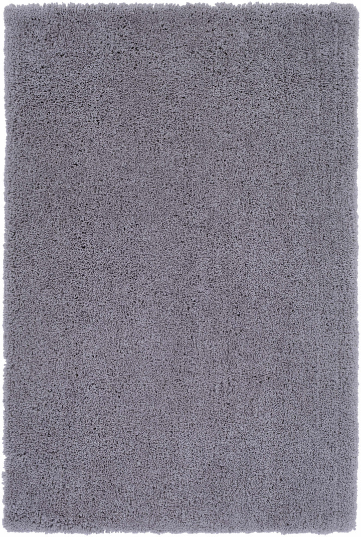Tingly Modern Solid Gray Polyester Rug