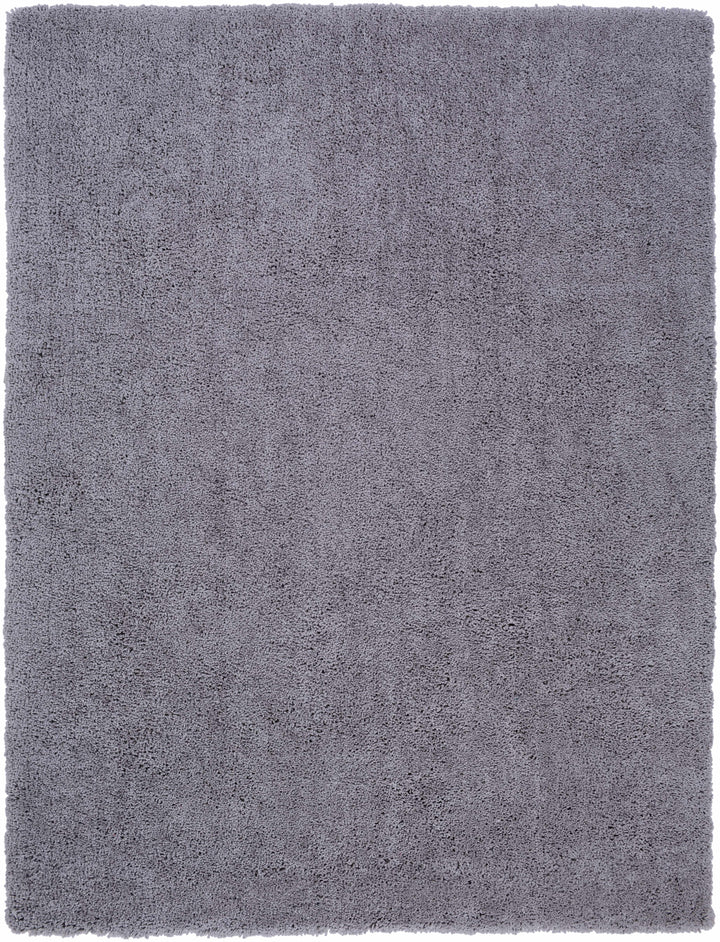 Tingly Modern Solid Gray Polyester Rug