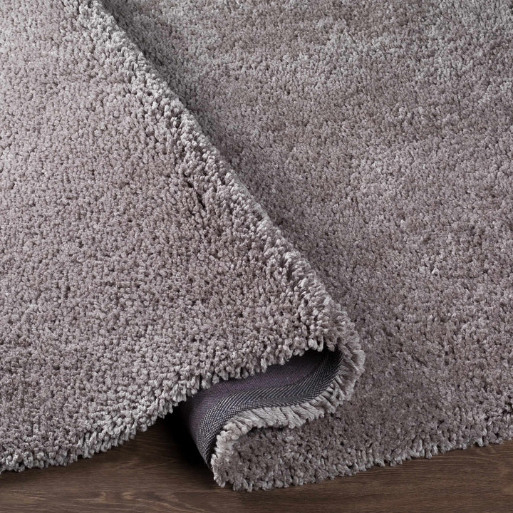 Tingly Modern Solid Gray Polyester Rug