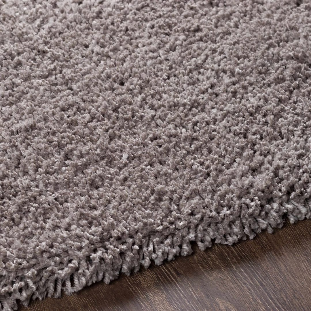 Tingly Modern Solid Gray Polyester Rug