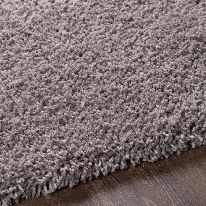 Tingly Modern Solid Gray Polyester Rug