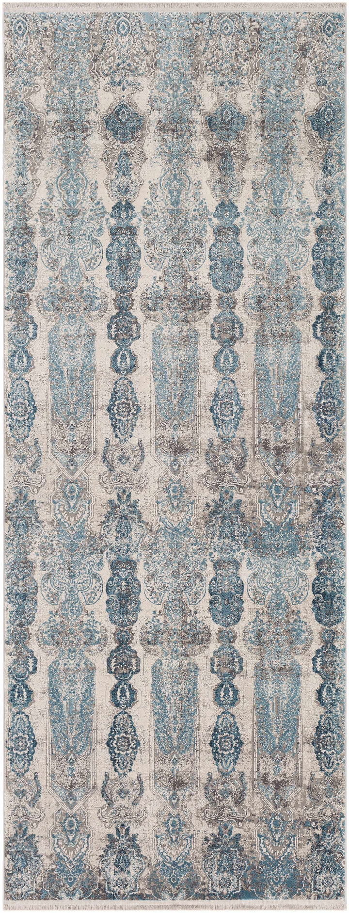 Rydalmere Blue And Ivory Modern Style Area Rug