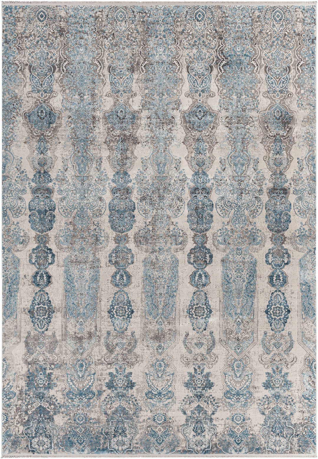 Rydalmere Blue And Ivory Modern Style Area Rug
