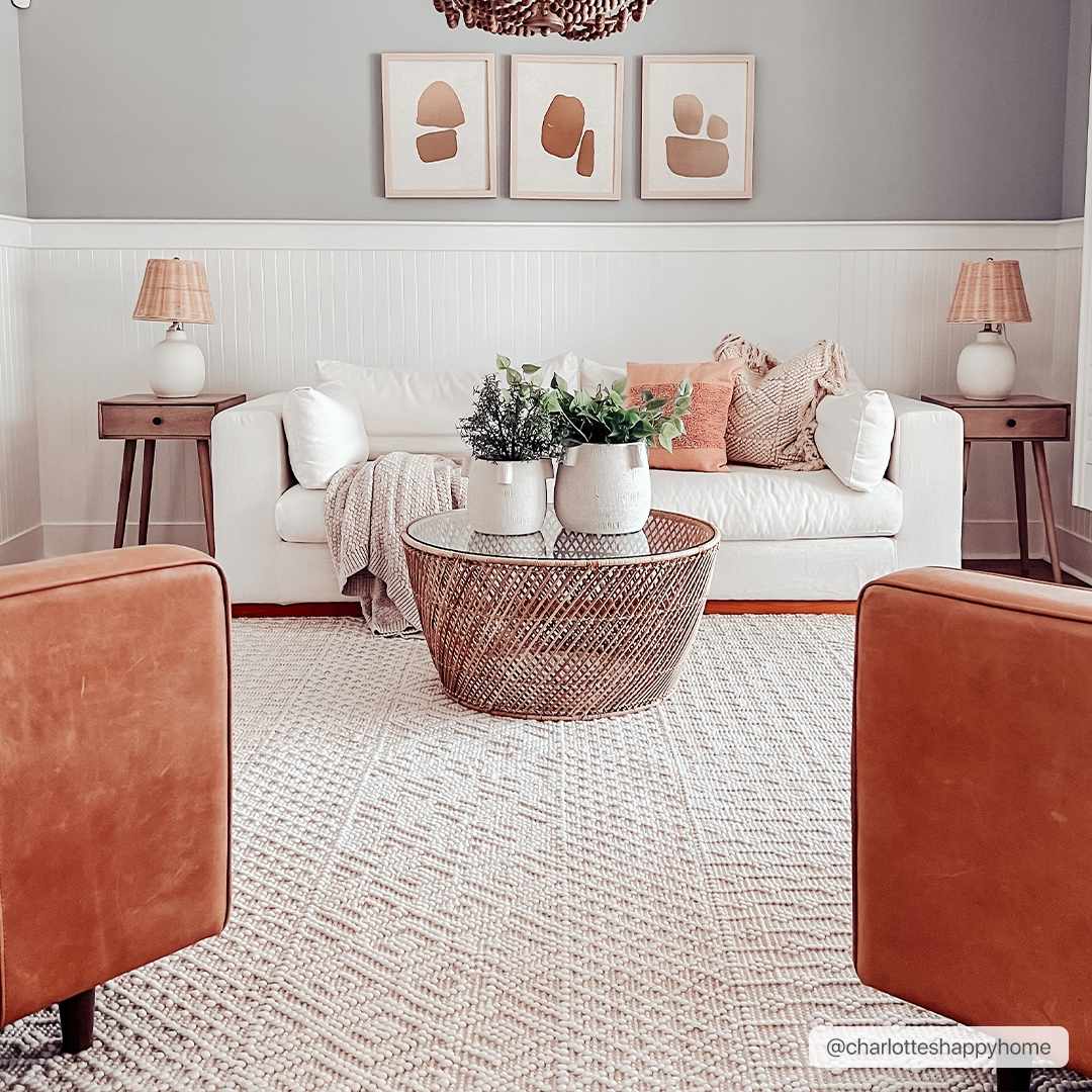 Ryne Scandinavian Style Ivory Hand Woven Rug - The Rug Decor