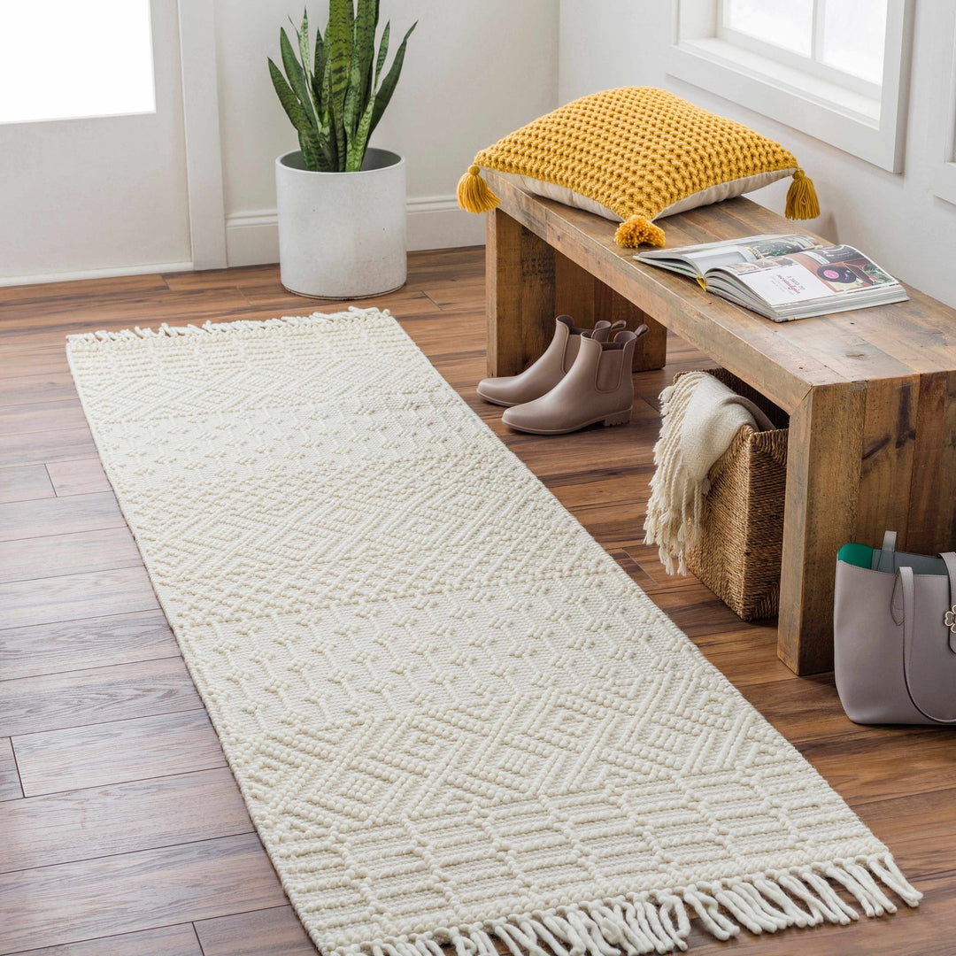 Ryne Scandinavian Style Ivory Hand Woven Rug - The Rug Decor