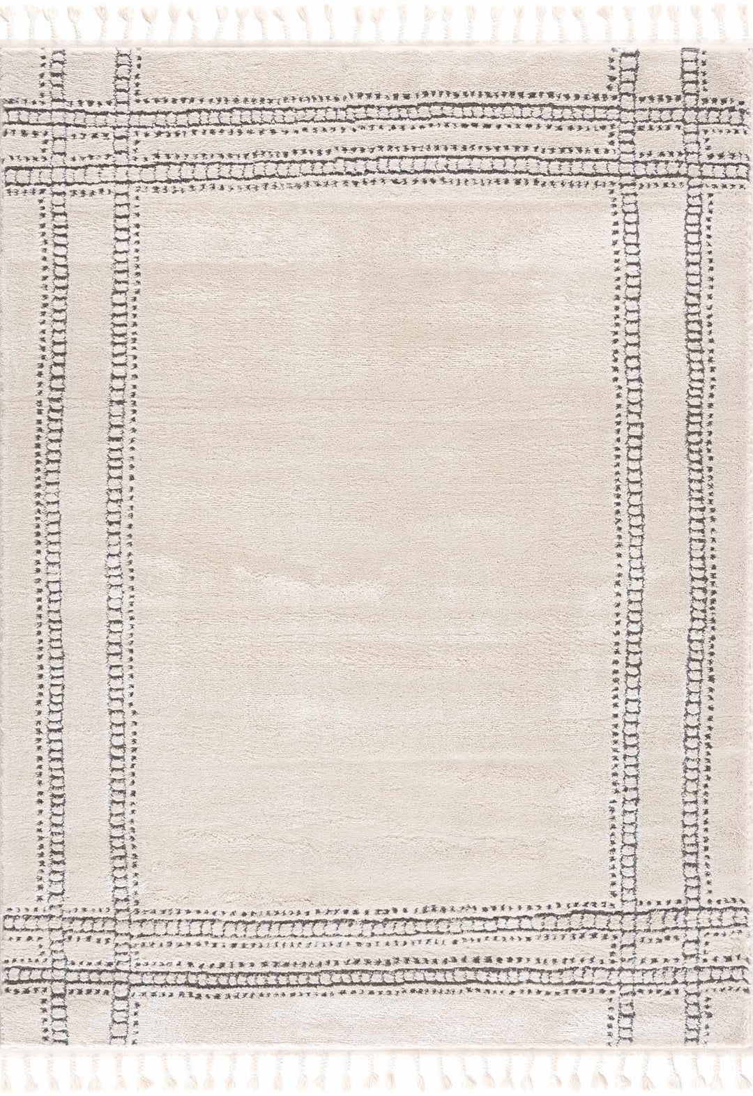 Ryuu Modern Geometric Design Cream & Gray Area Rug - The Rug Decor