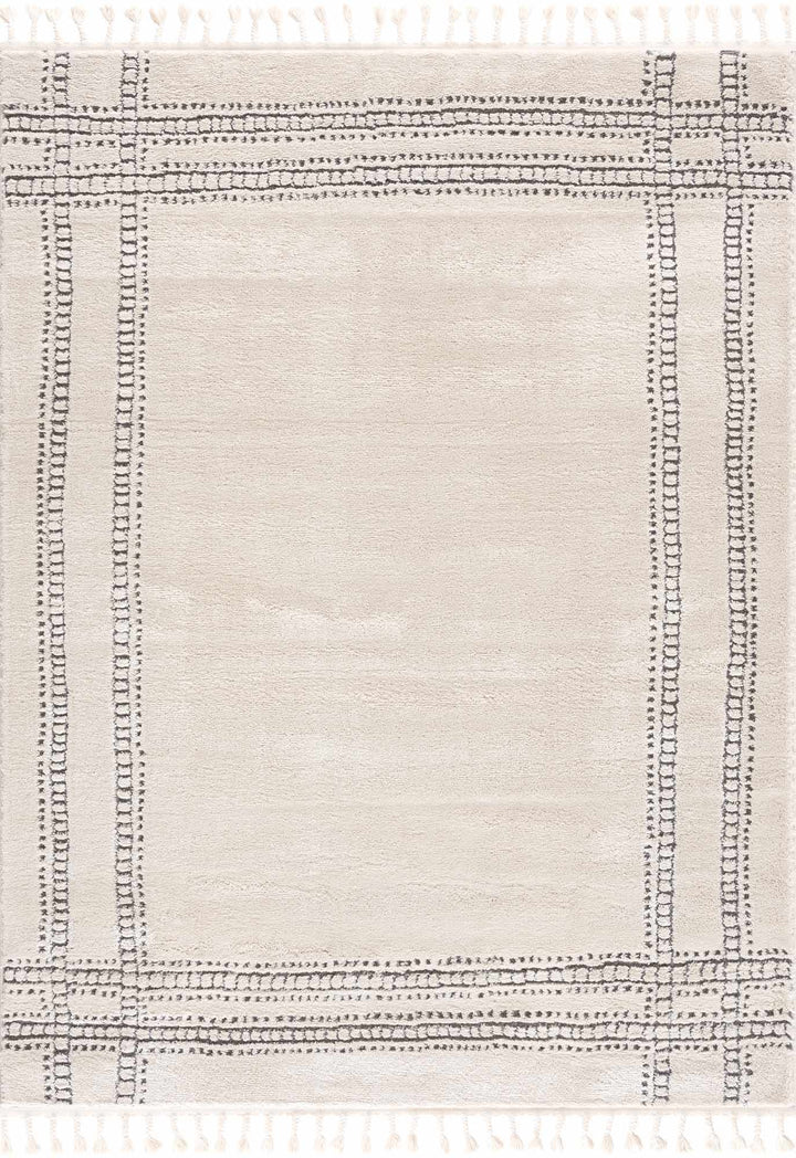 Ryuu Modern Geometric Design Cream & Gray Area Rug - The Rug Decor