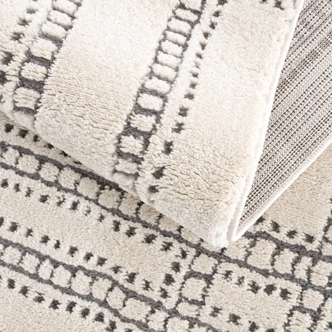 Ryuu Modern Geometric Design Cream & Gray Area Rug - The Rug Decor