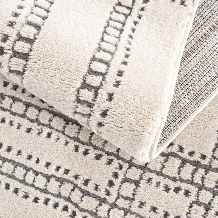 Ryuu Modern Geometric Design Cream & Gray Area Rug - The Rug Decor