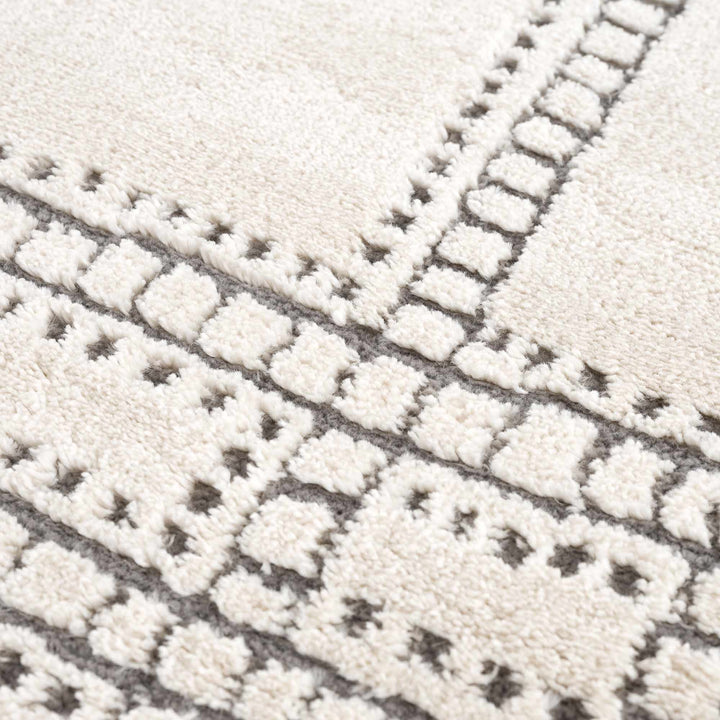 Ryuu Modern Geometric Design Cream & Gray Area Rug - The Rug Decor