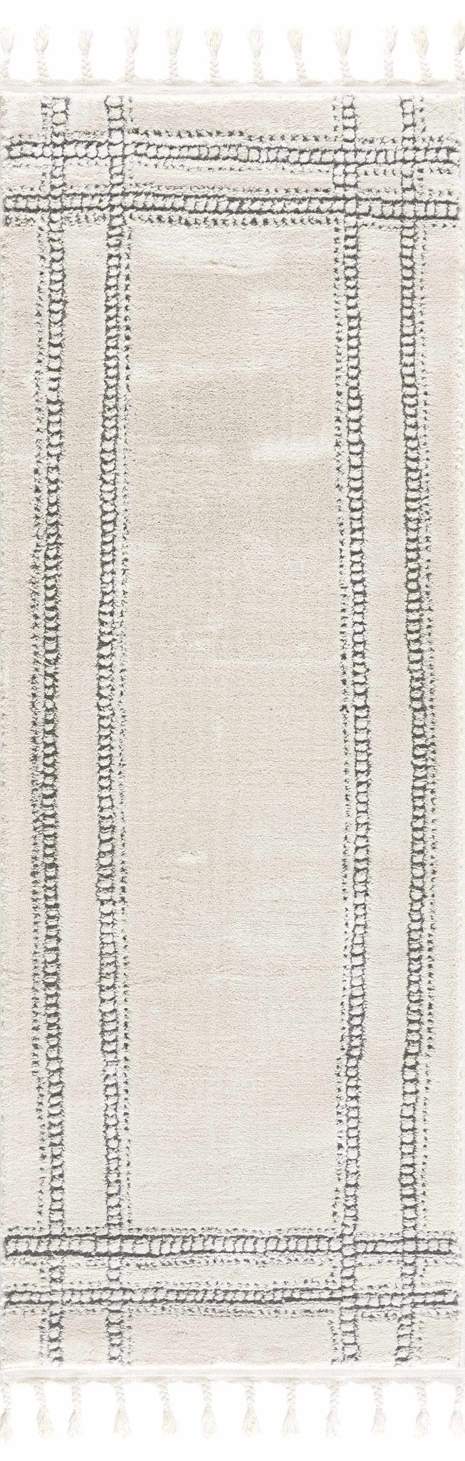 Ryuu Modern Geometric Design Cream & Gray Area Rug - The Rug Decor