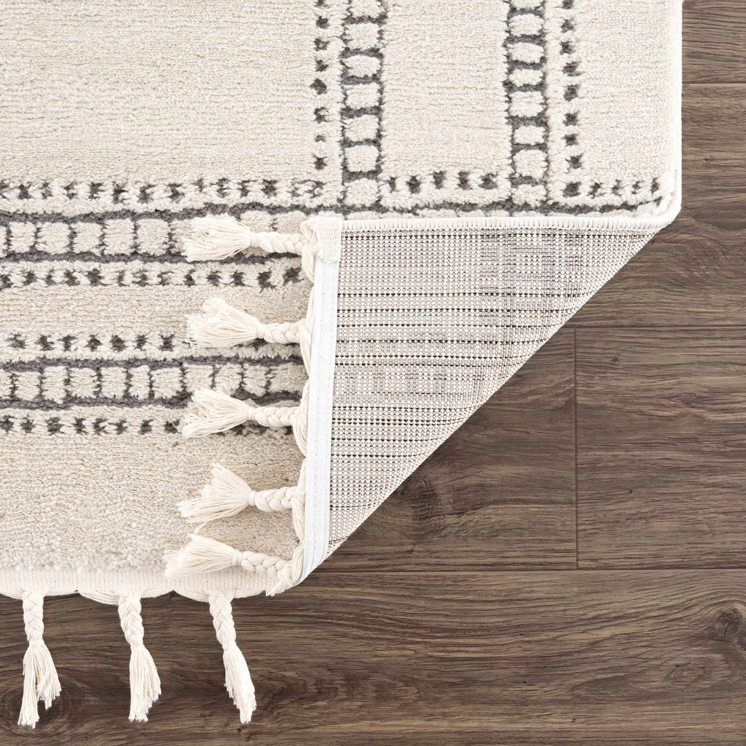 Ryuu Modern Geometric Design Cream & Gray Area Rug - The Rug Decor