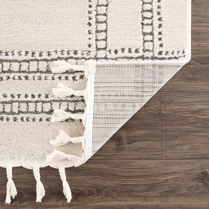 Ryuu Modern Geometric Design Cream & Gray Area Rug - The Rug Decor