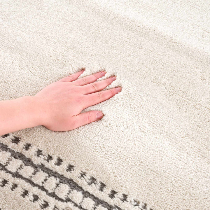 Ryuu Modern Geometric Design Cream & Gray Area Rug - The Rug Decor