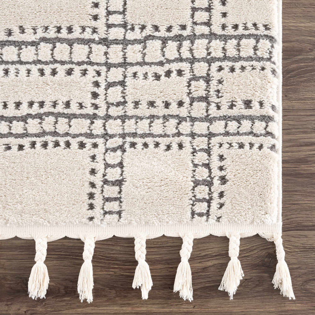 Ryuu Modern Geometric Design Cream & Gray Area Rug - The Rug Decor