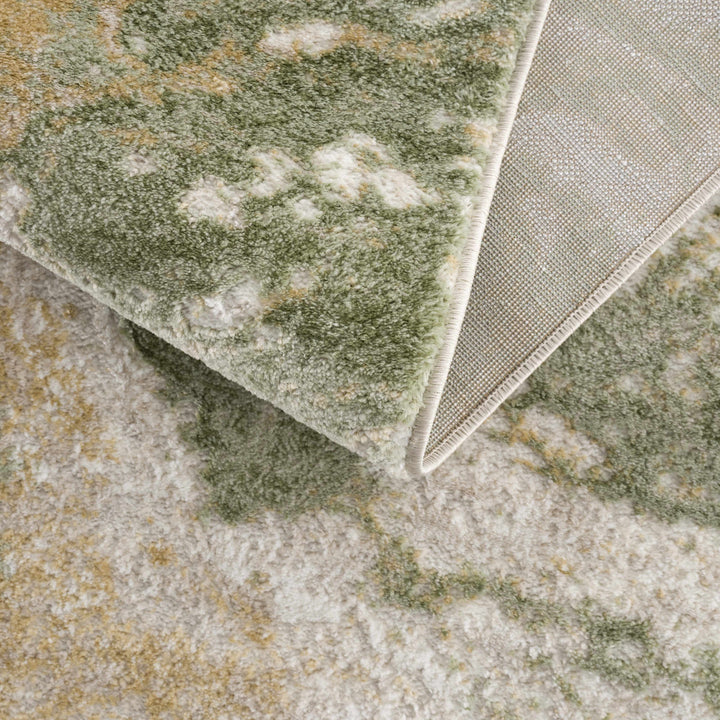 Liverpool Modern Abstract Design Green Area Rug