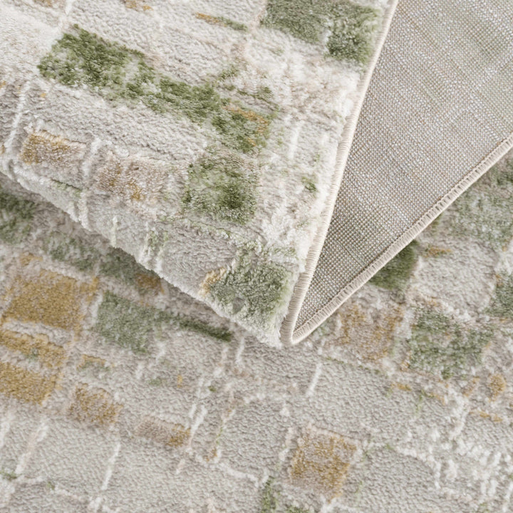 Liverpool Green Modern Abstract Design Area Rug