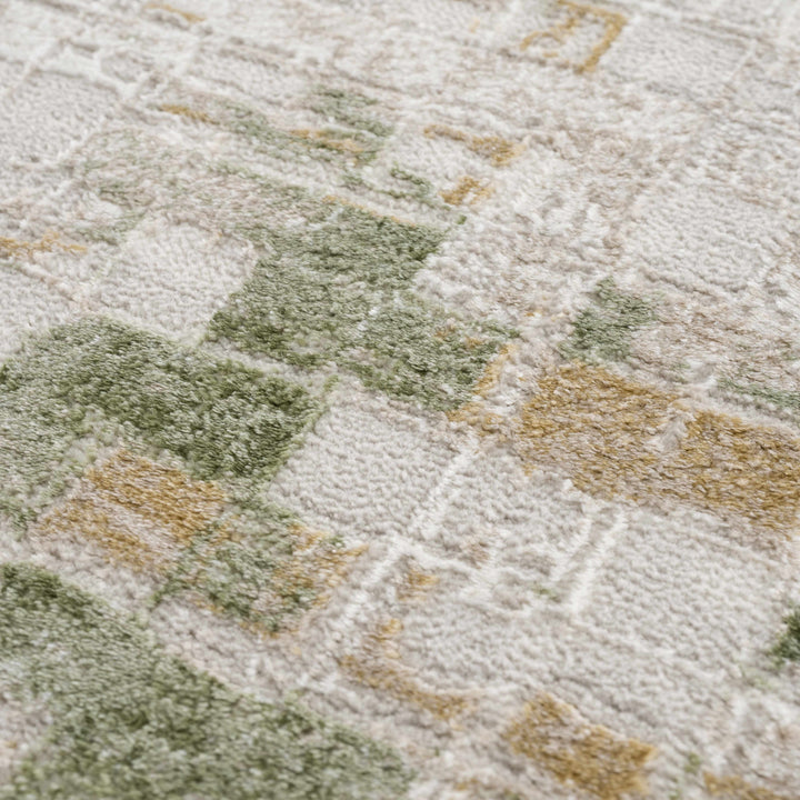 Liverpool Green Modern Abstract Design Area Rug