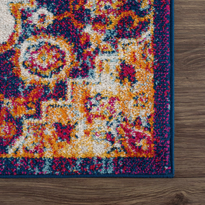 Istanbul Traditional Style Ivory And Rust Area Rug