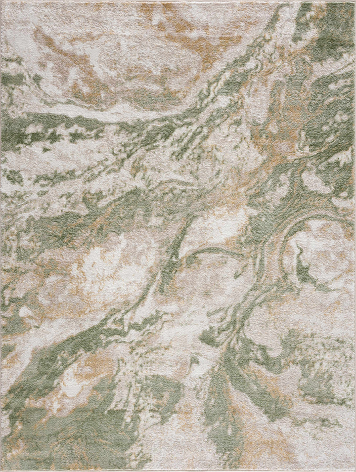 Liverpool Modern Abstract Design Green Area Rug