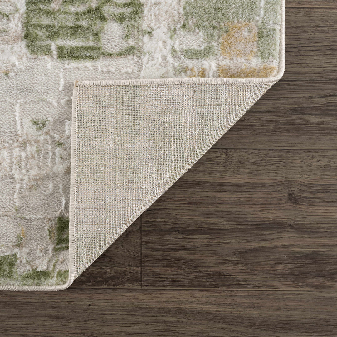 Liverpool Green Modern Abstract Design Area Rug