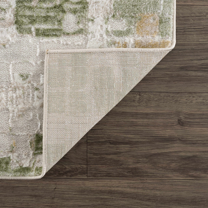 Liverpool Green Modern Abstract Design Area Rug
