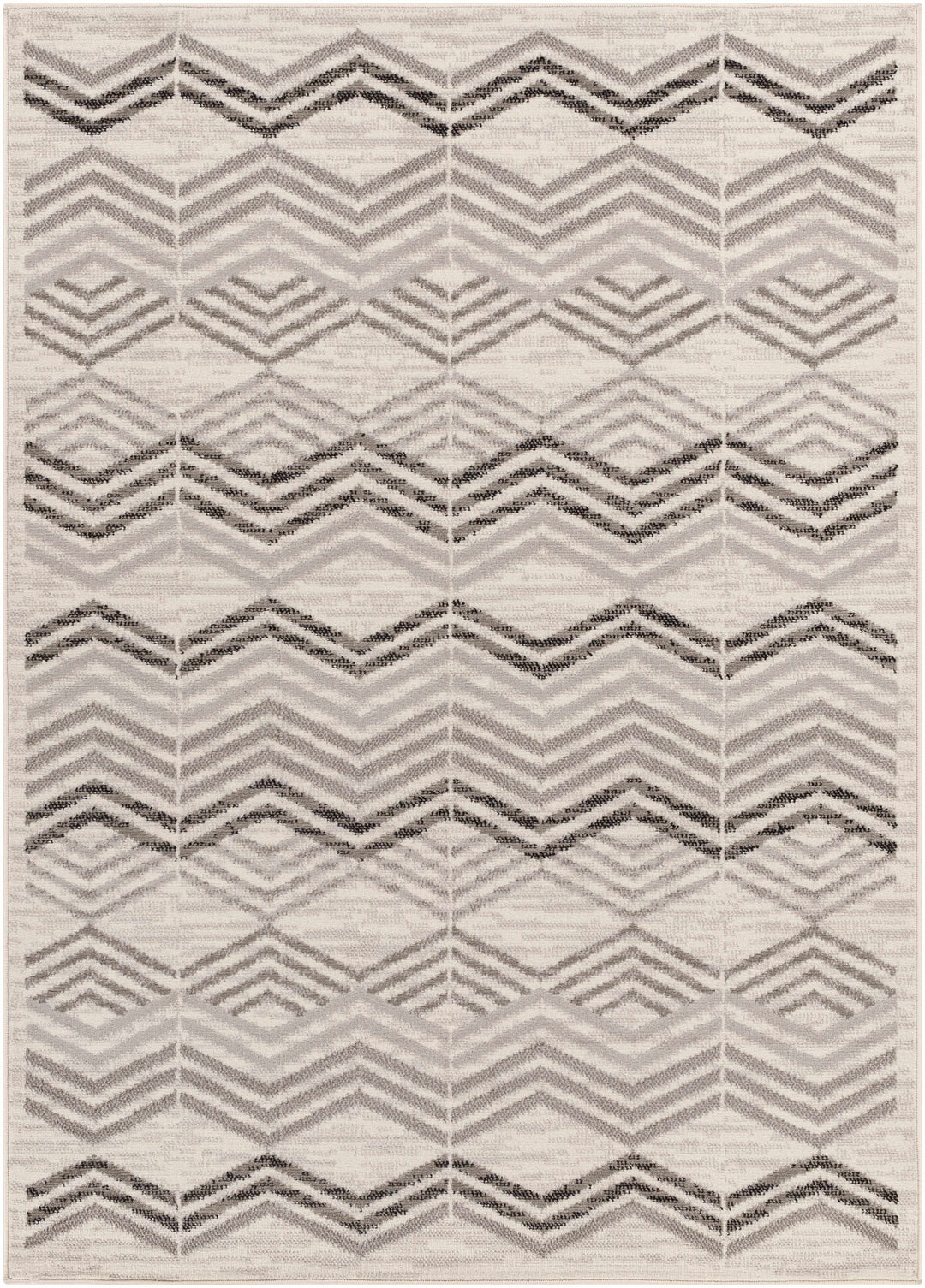 Saar Contemporary Geometrical Gray Area Rug