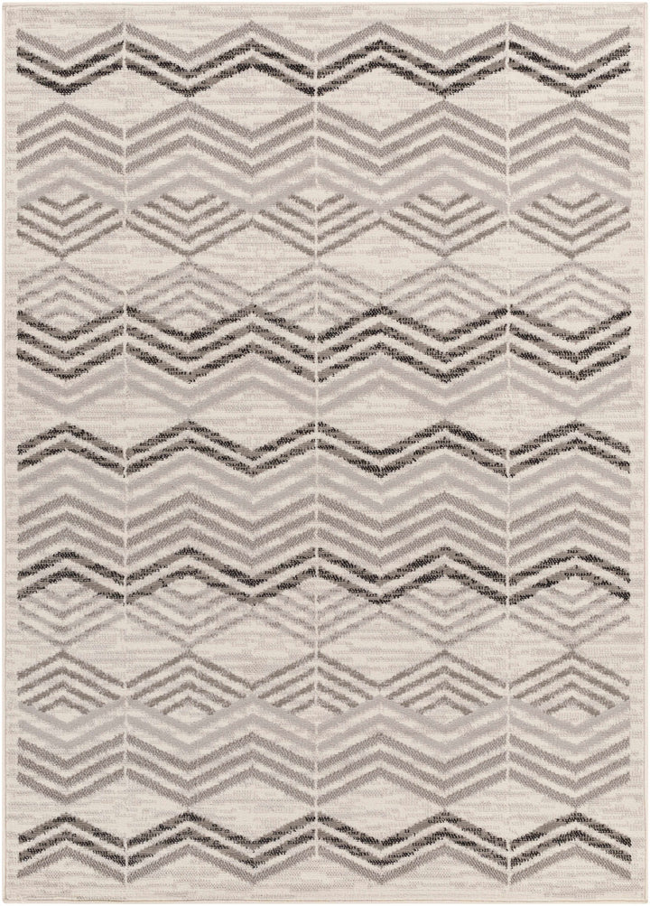 Saar Contemporary Geometrical Gray Area Rug
