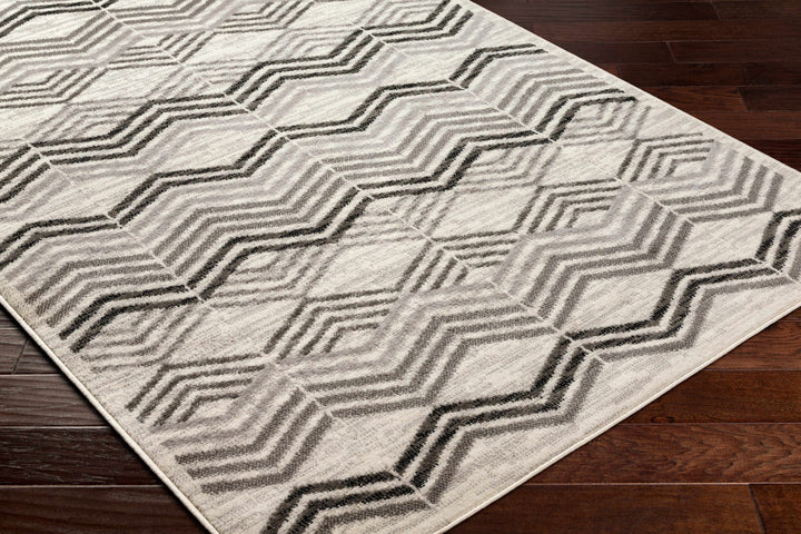 Saar Contemporary Geometrical Gray Area Rug