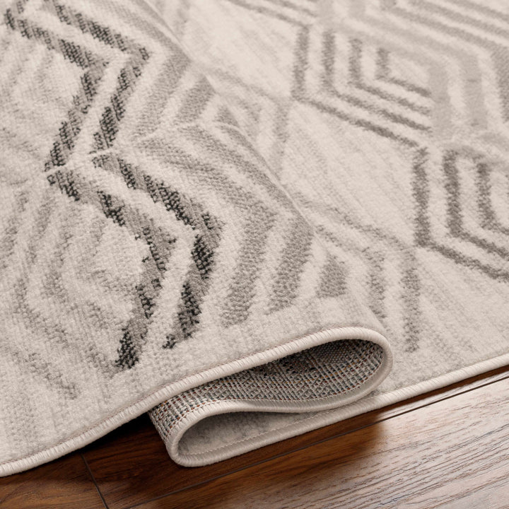 Saar Contemporary Geometrical Gray Area Rug