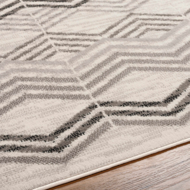 Saar Contemporary Geometrical Gray Area Rug